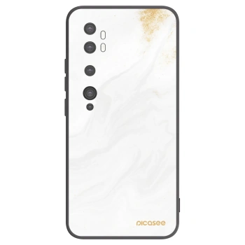 Picasee silikonový černý obal pro Xiaomi Mi Note 10 (Pro) - Bílá