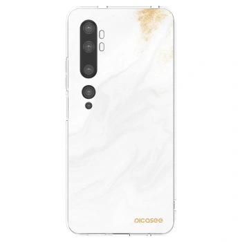 Picasee silikonový průhledný obal pro Xiaomi Mi Note 10 (Pro) - Bílá
