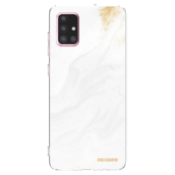 Picasee silikonový průhledný obal pro Samsung Galaxy A71 A715F - Bílá
