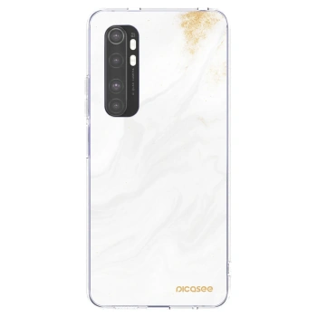 Picasee silikonový průhledný obal pro Xiaomi Mi Note 10 Lite - Bílá
