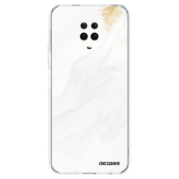 Picasee silikonový průhledný obal pro Xiaomi Redmi Note 9S - Bílá