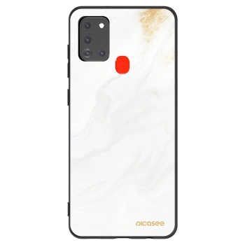 Picasee silikonový černý obal pro Samsung Galaxy A21s - Bílá