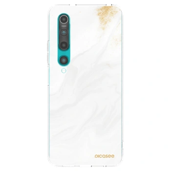Picasee silikonový průhledný obal pro Xiaomi Mi 10 - Bílá