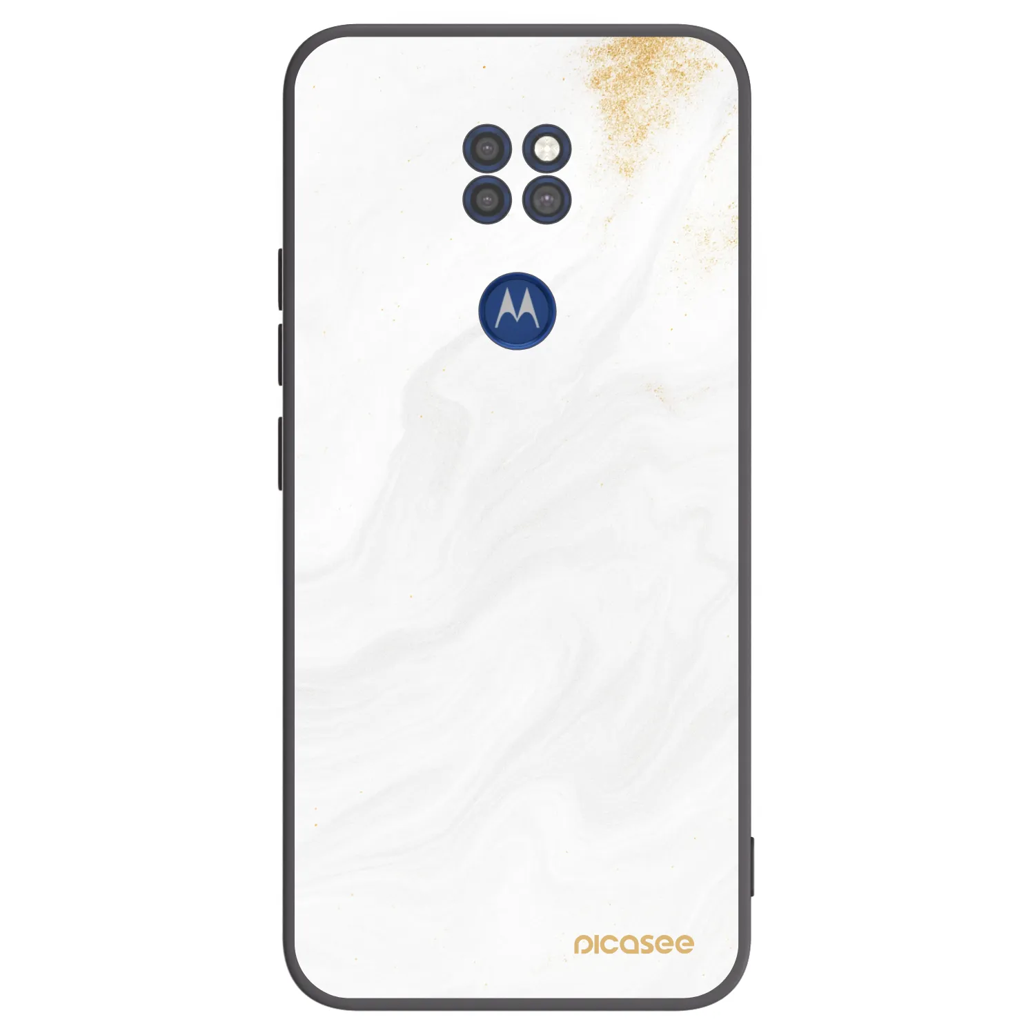 Picasee silikonový černý obal pro Motorola Moto G9 Play - Bílá