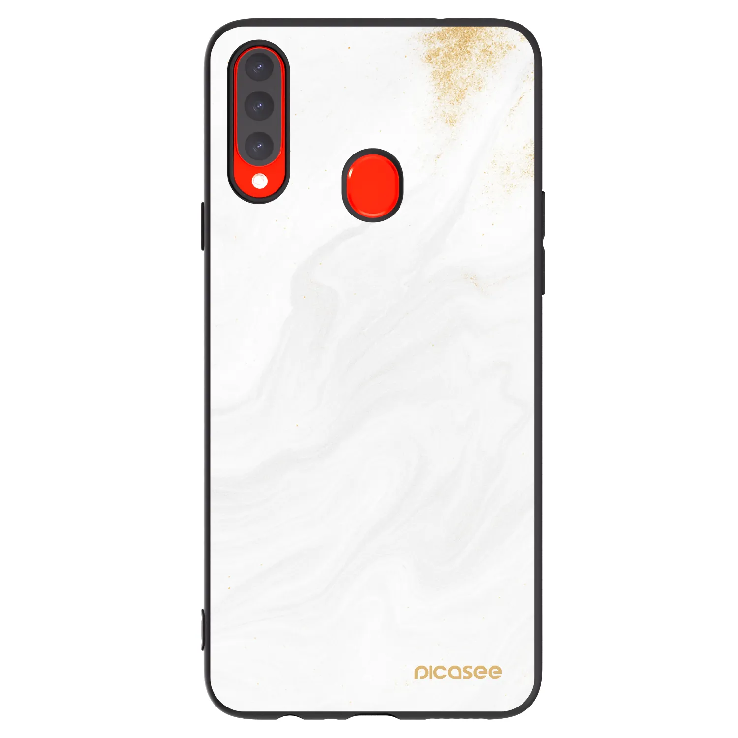 Picasee silikonový černý obal pro Samsung Galaxy A20s - Bílá