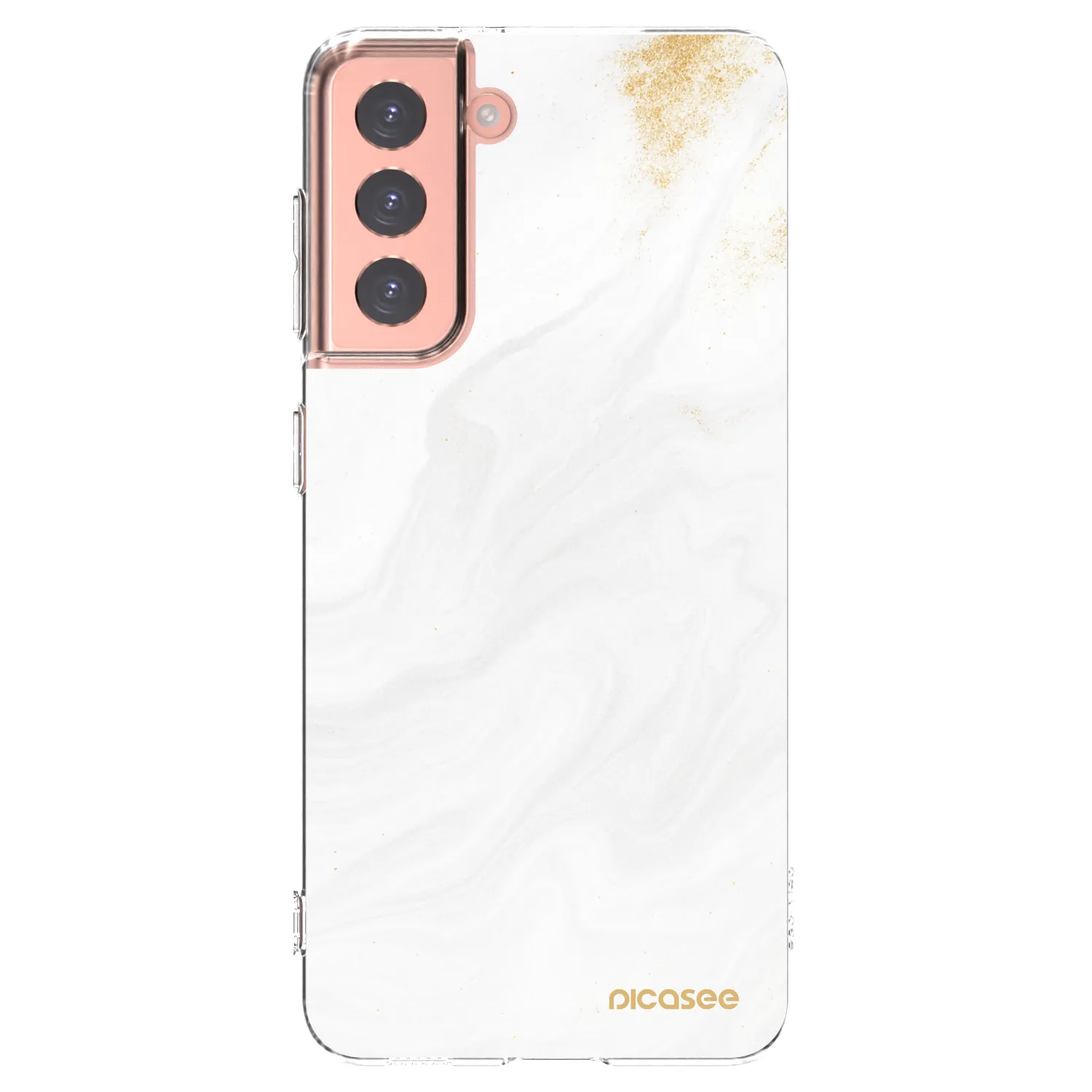 Picasee silikonový průhledný obal pro Samsung Galaxy S21 5G G991B - Bílá