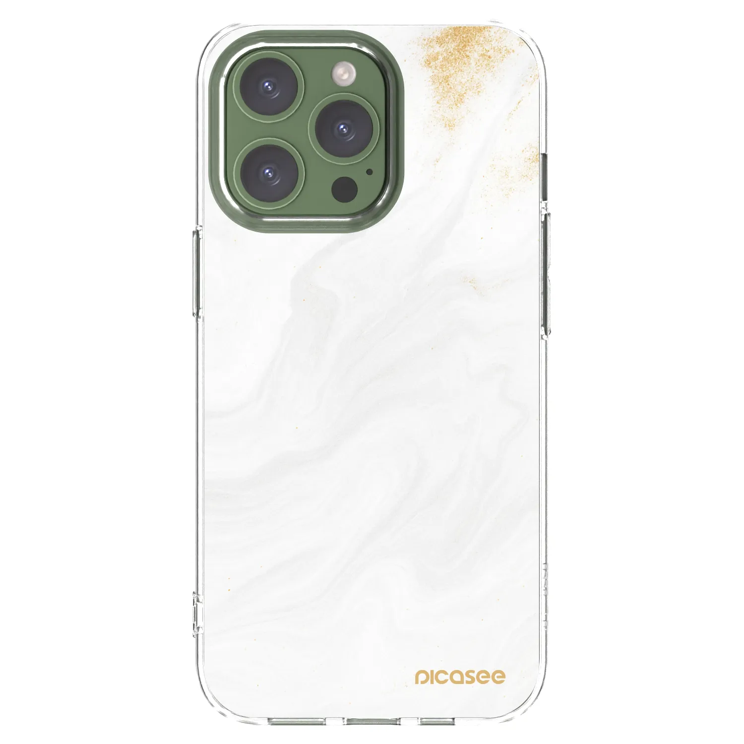 Picasee silikonový průhledný obal pro Apple iPhone 13 Pro - Bílá