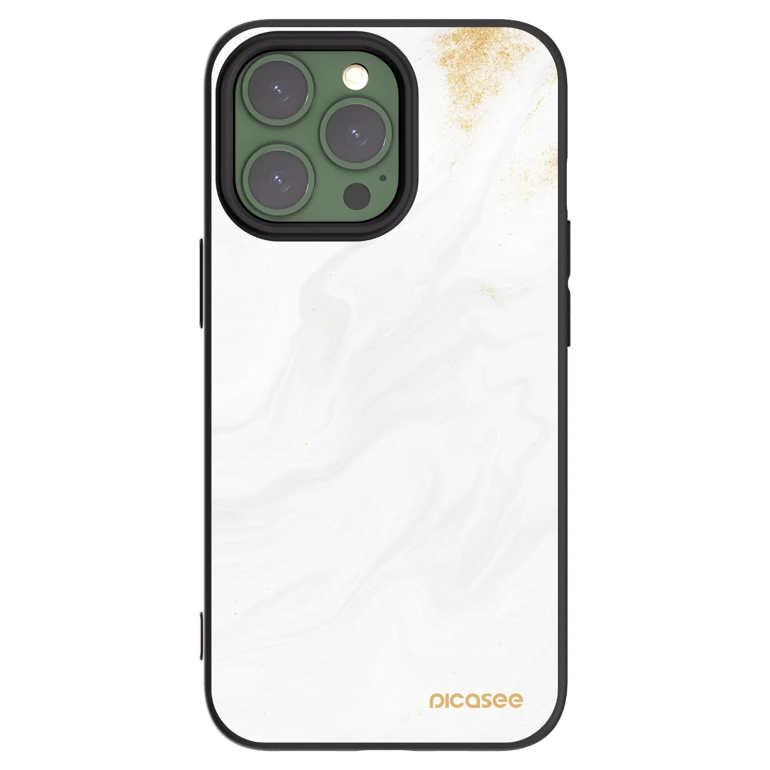 Picasee silikonový černý obal pro Apple iPhone 13 Pro - Bílá
