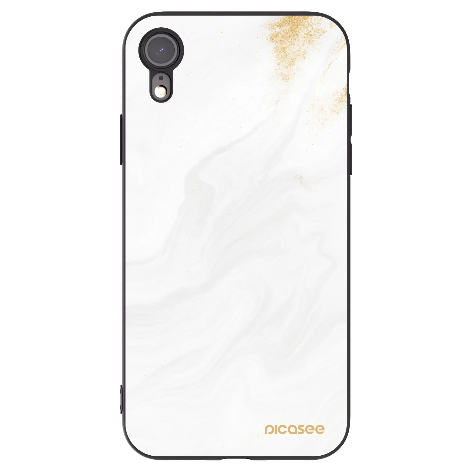 Picasee silikonový černý obal pro Apple iPhone XR - Bílá