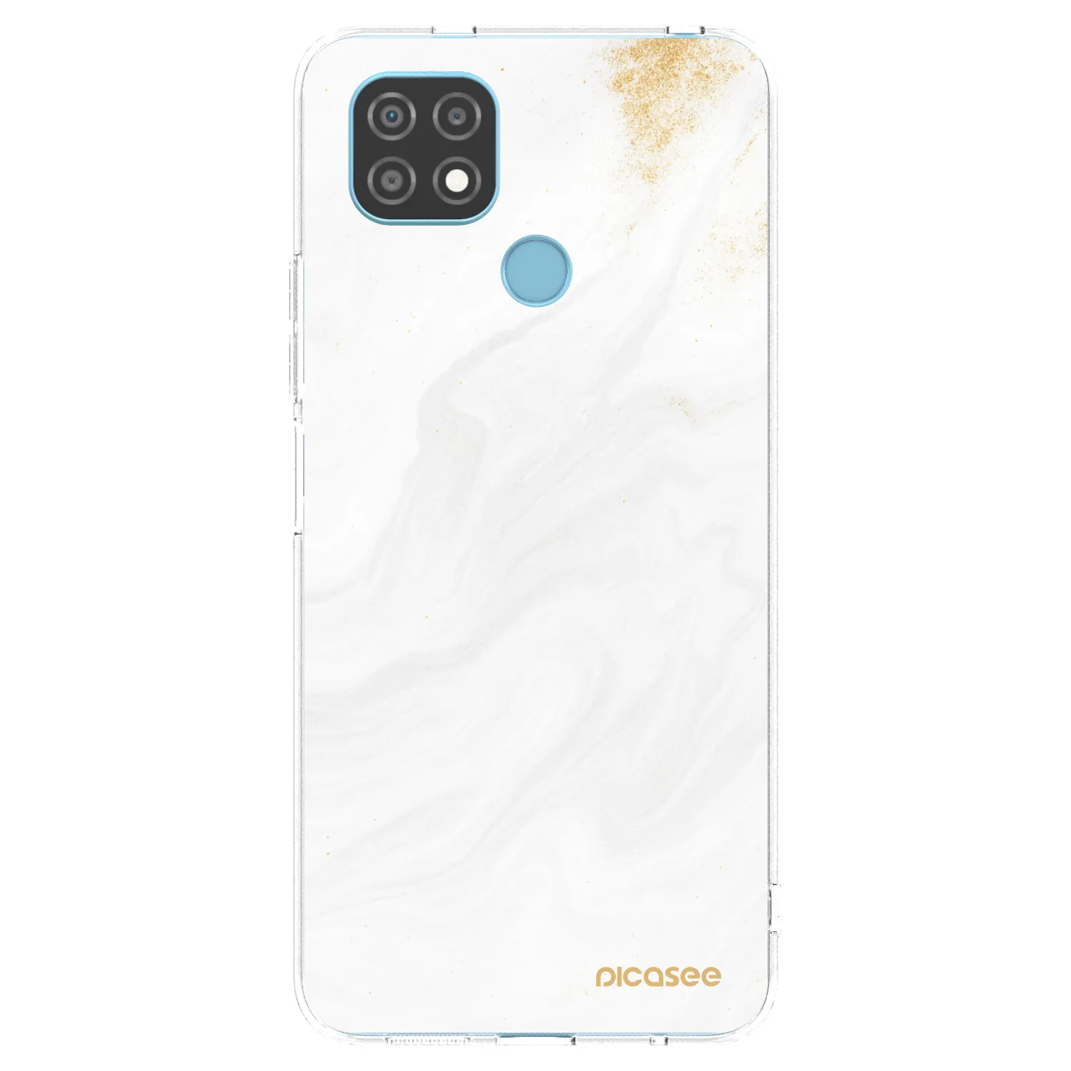 Picasee silikonový průhledný obal pro Realme C21 - Bílá
