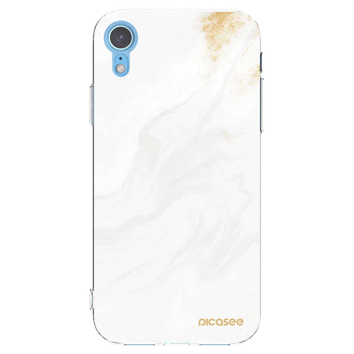 Picasee silikonový průhledný obal pro Apple iPhone XR - Bílá