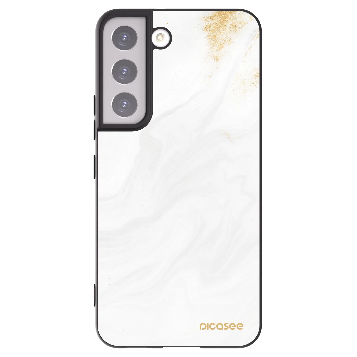 Picasee silikonový černý obal pro Samsung Galaxy S22 5G - Bílá