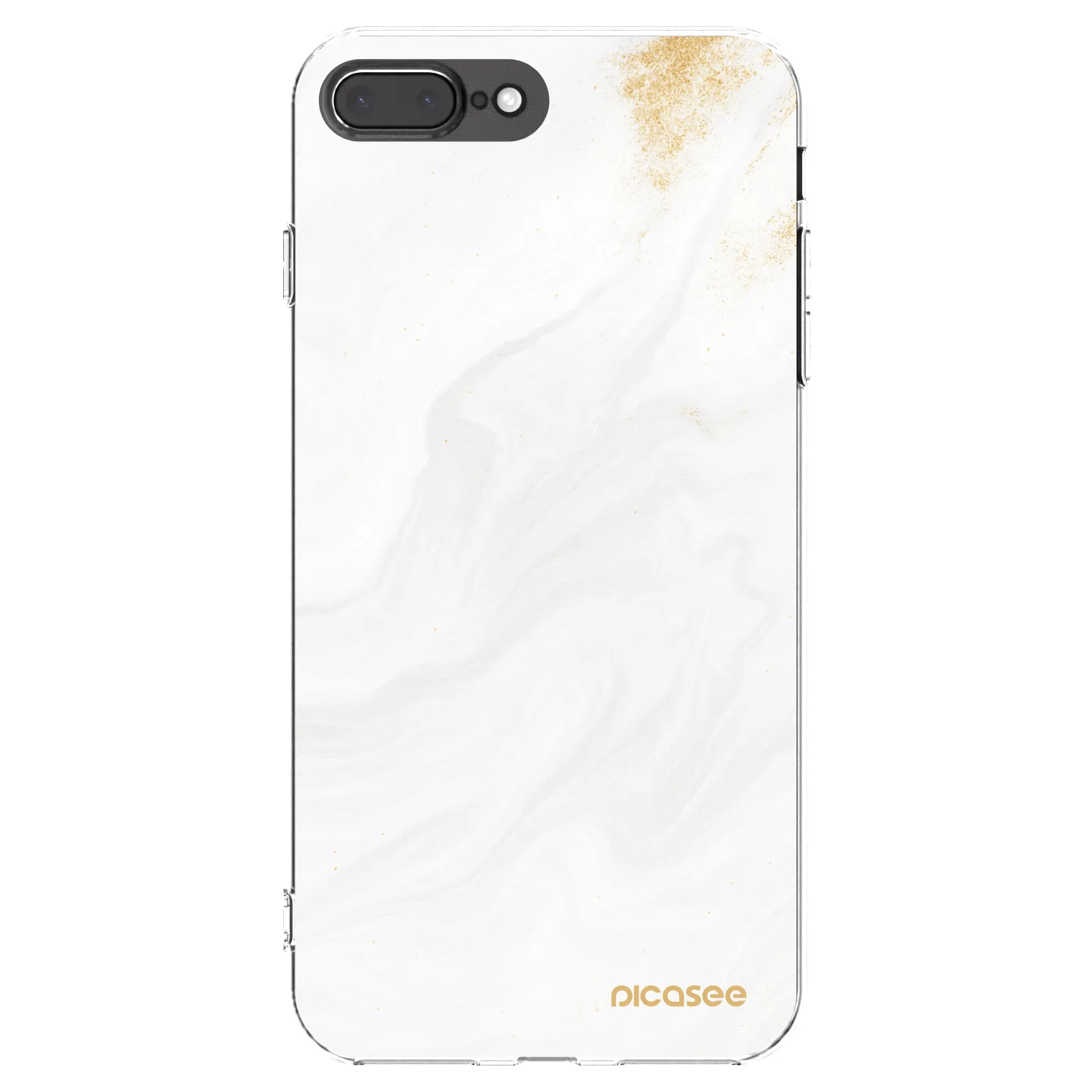 Picasee silikonový průhledný obal pro Apple iPhone 7 Plus - Bílá