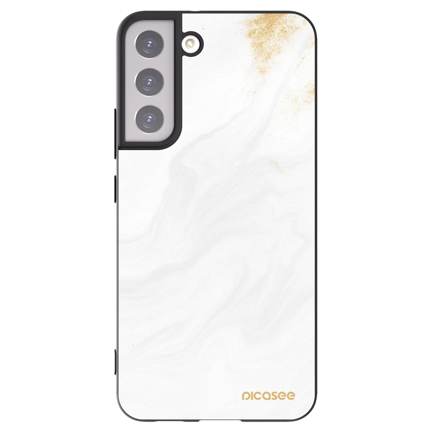 Picasee silikonový černý obal pro Samsung Galaxy S22+ 5G - Bílá