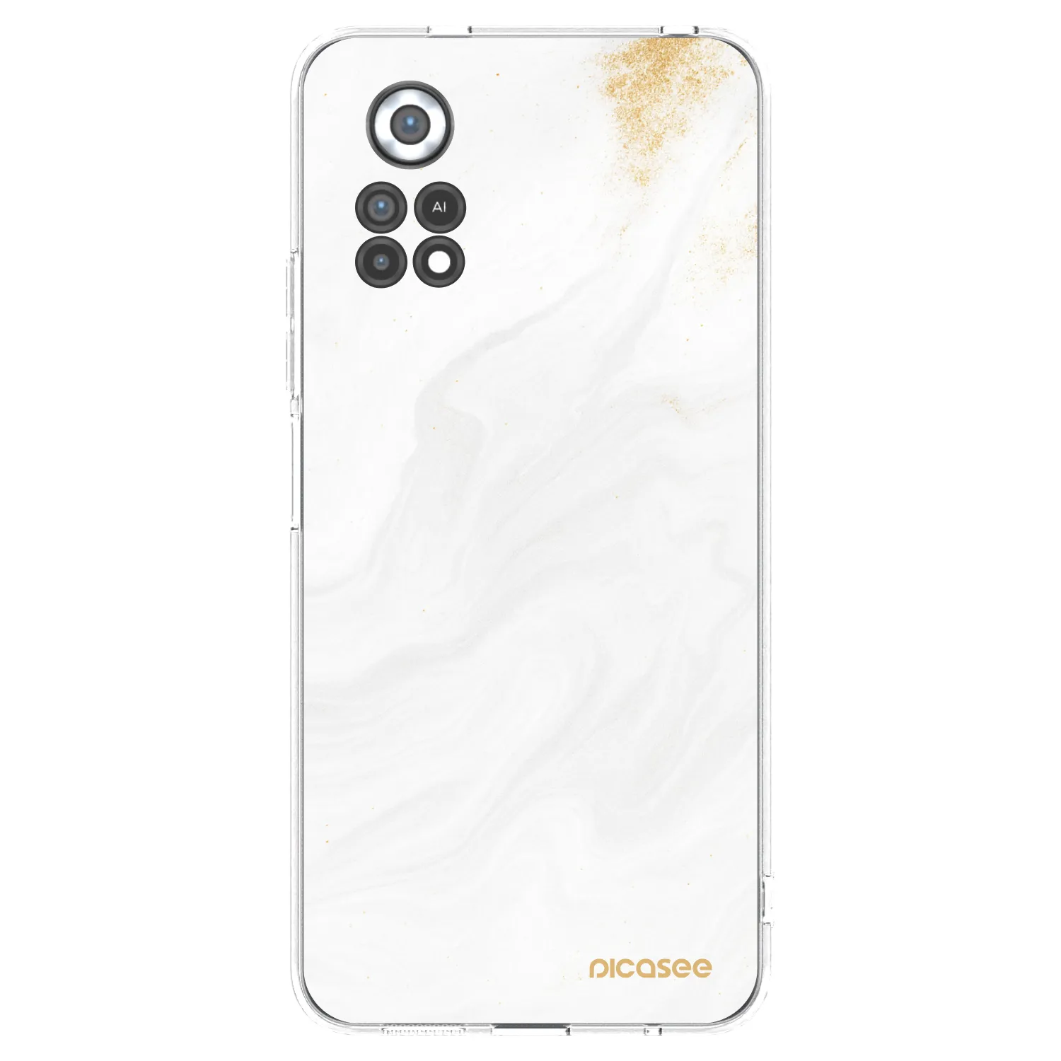 Picasee silikonový průhledný obal pro Xiaomi Poco X4 Pro 5G - Bílá