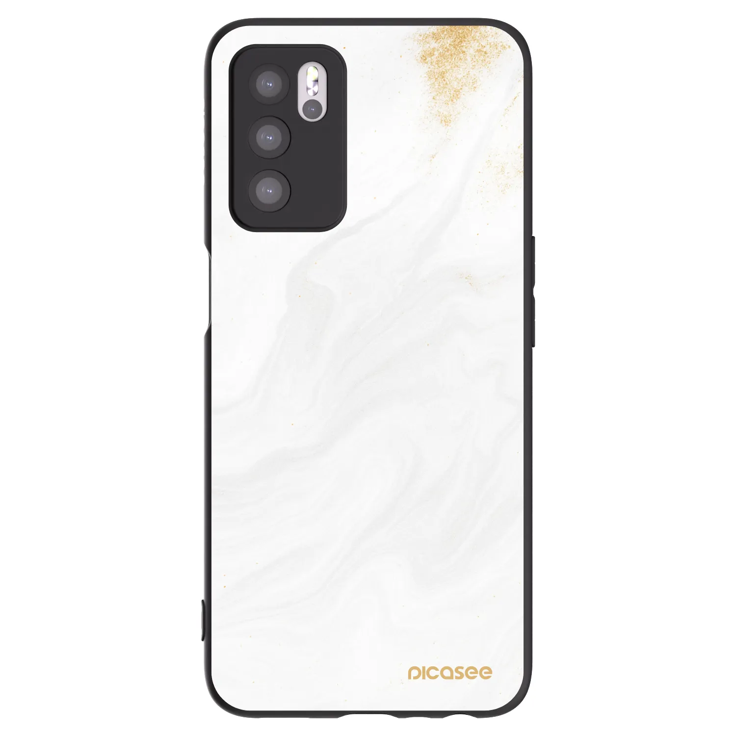 Picasee silikonový černý obal pro OPPO A16s - Bílá