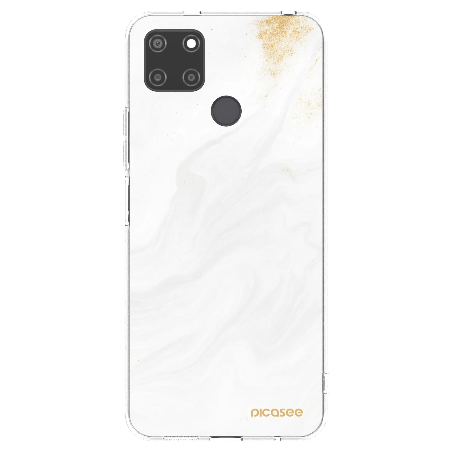 Picasee silikonový průhledný obal pro Realme C21Y - Bílá