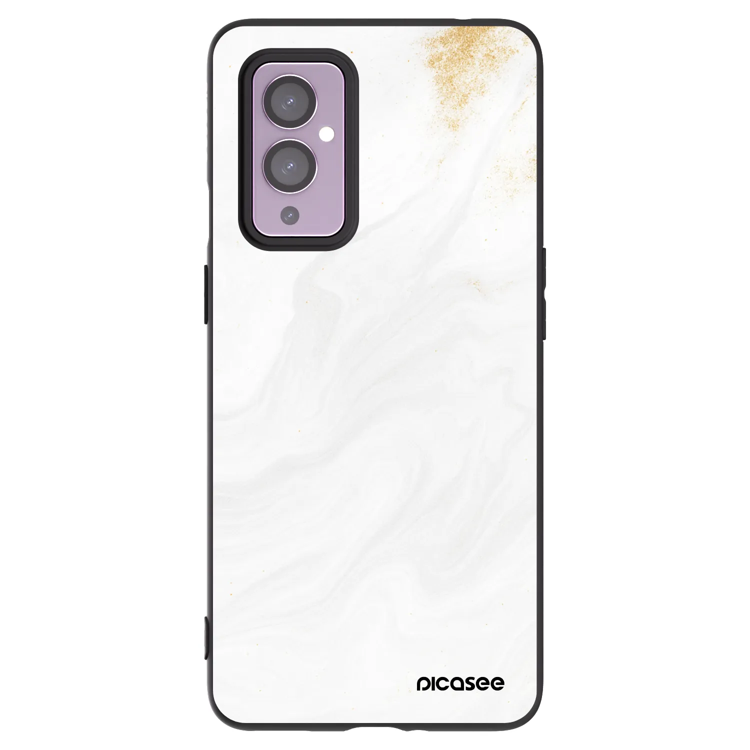 Picasee silikonový černý obal pro OnePlus 9 - Bílá