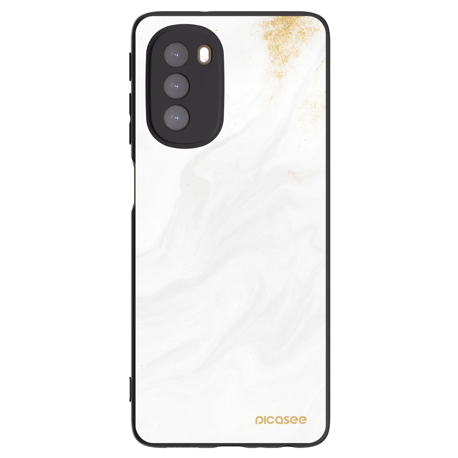 Picasee silikonový černý obal pro Motorola Moto G51 - Bílá