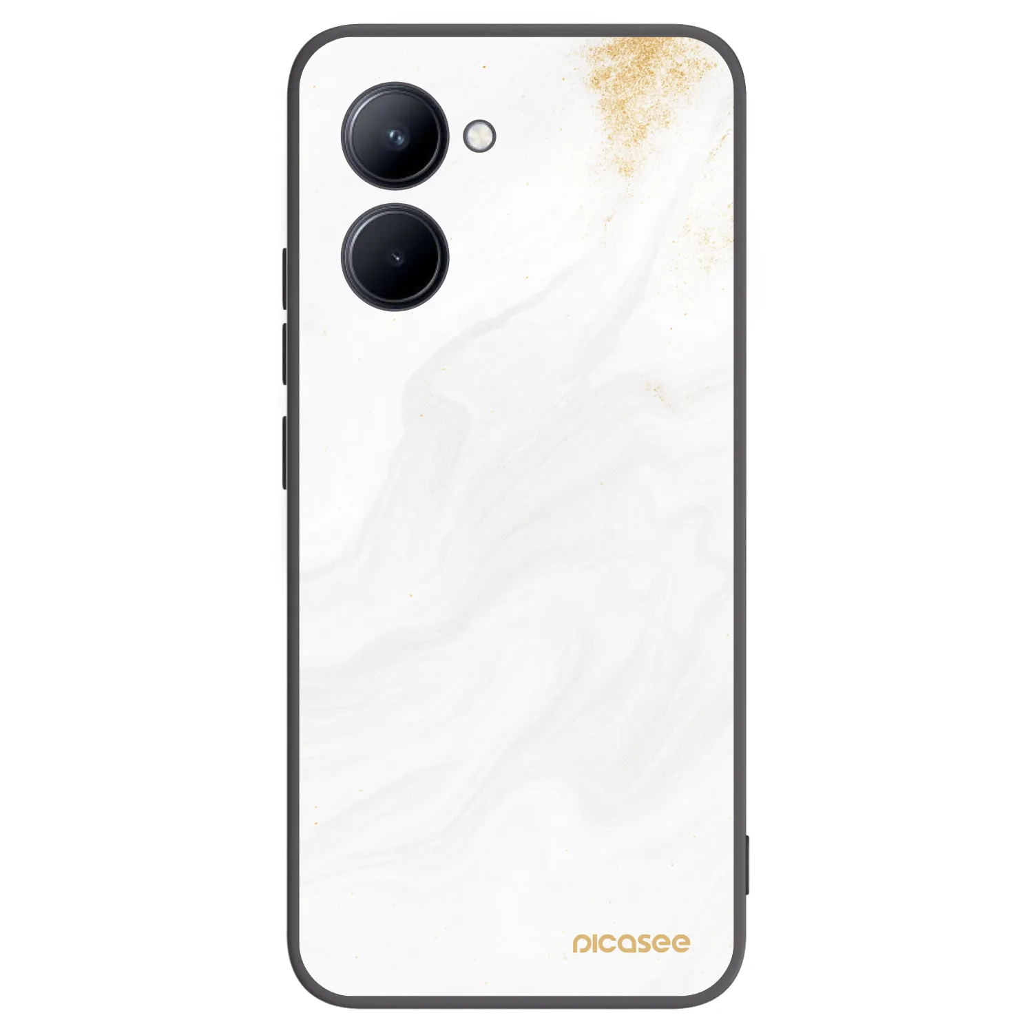 Picasee silikonový černý obal pro Realme C33 (2023) - Bílá
