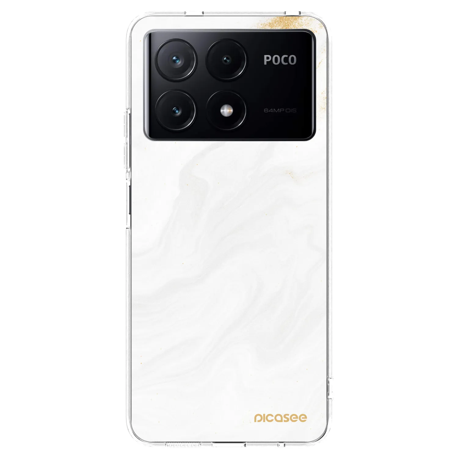 Picasee silikonový průhledný obal pro Xiaomi Poco X6 Pro - Bílá