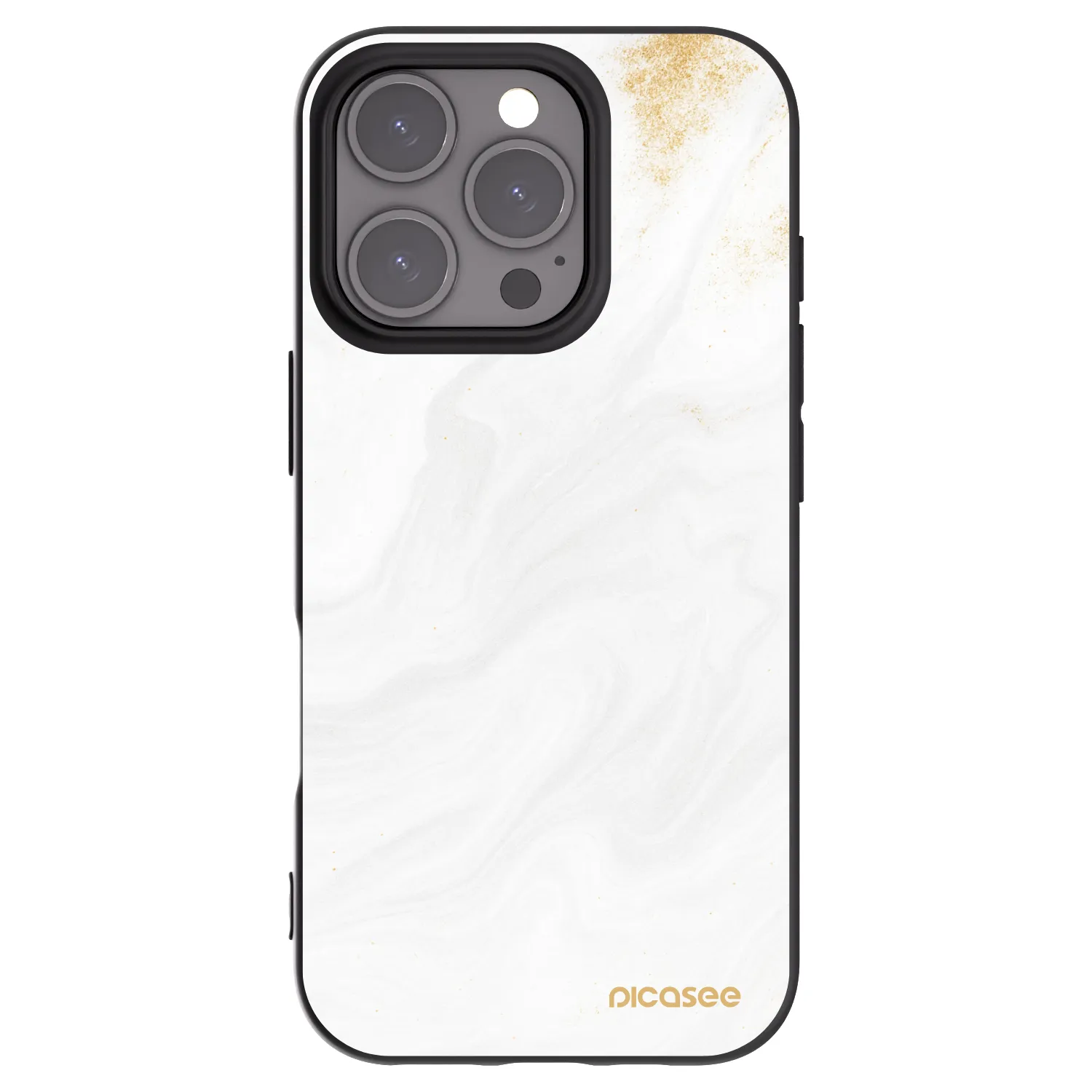 Picasee silikonový černý obal pro Apple iPhone 16 Pro - Bílá