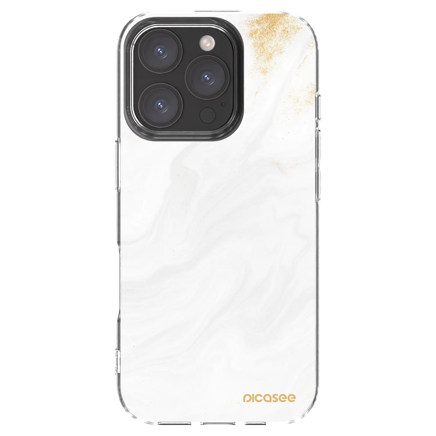 Picasee silikonový průhledný obal pro Apple iPhone 16 Pro - Bílá
