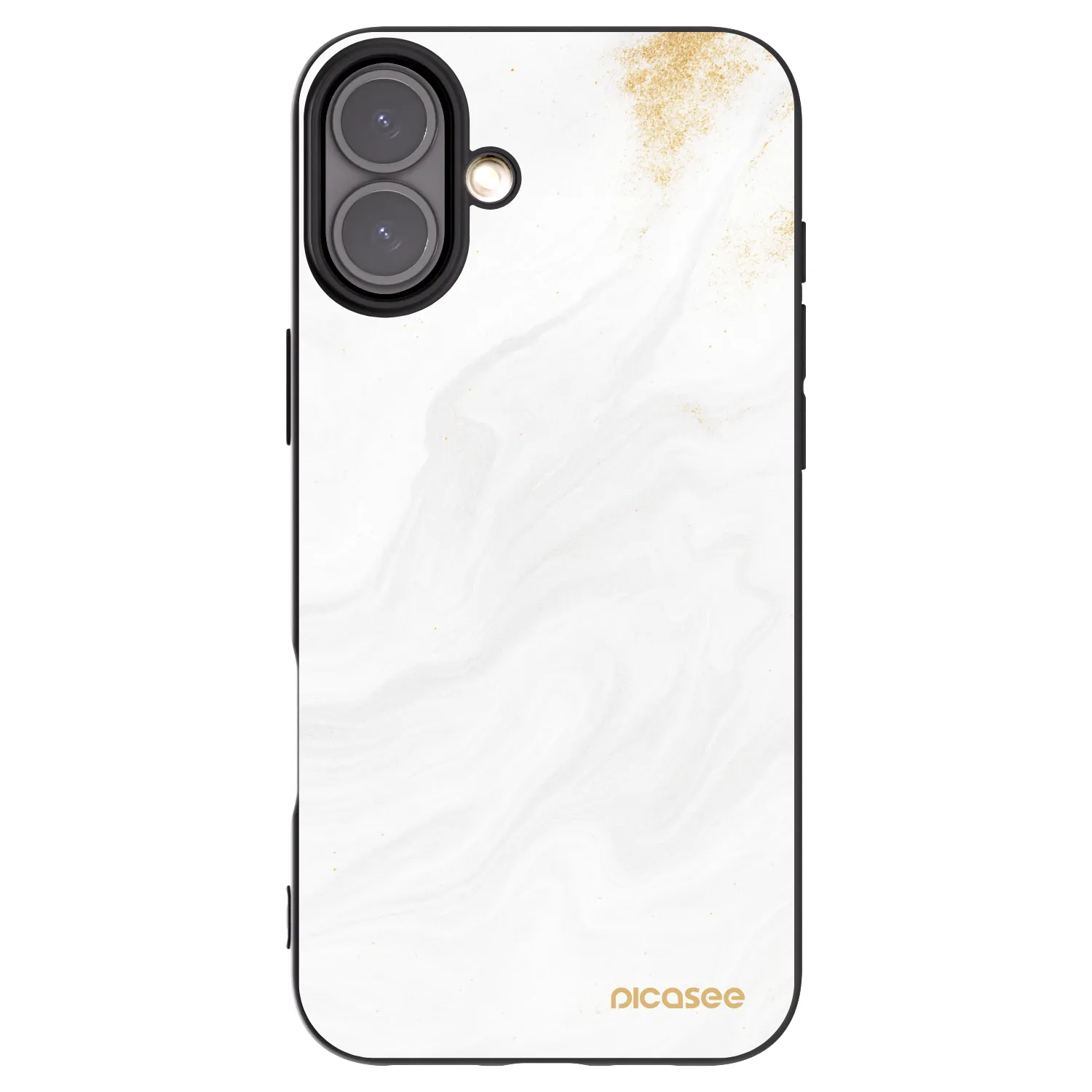 Picasee silikonový černý obal pro Apple iPhone 16 Plus - Bílá