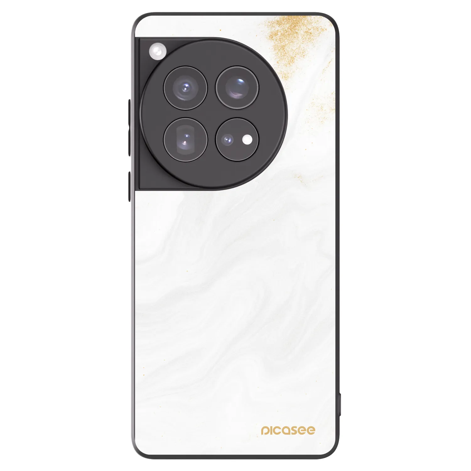 Picasee silikonový černý obal pro OnePlus 12 5G - Bílá