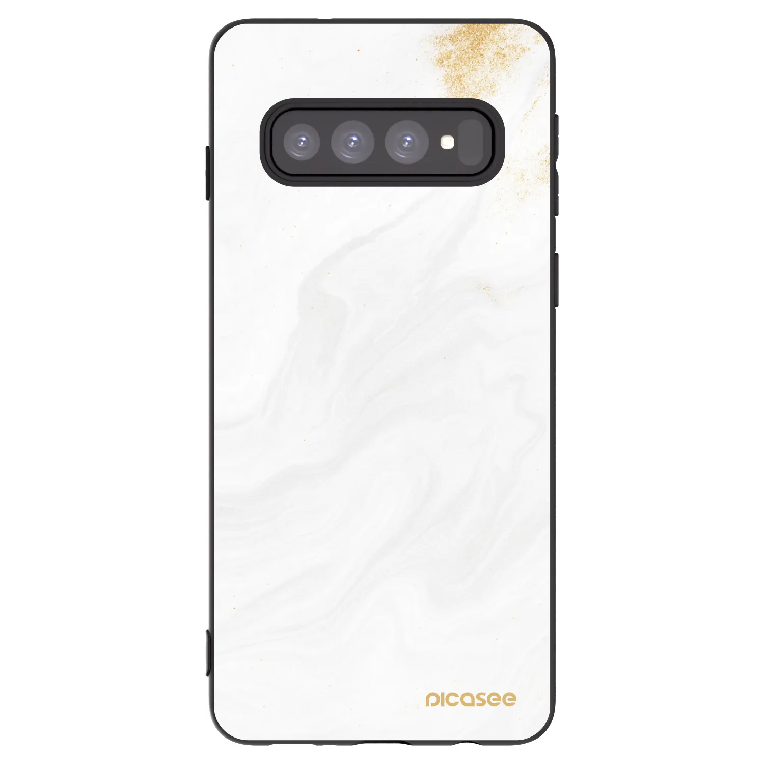 Picasee silikonový černý obal pro Samsung Galaxy S10 G973 - Bílá