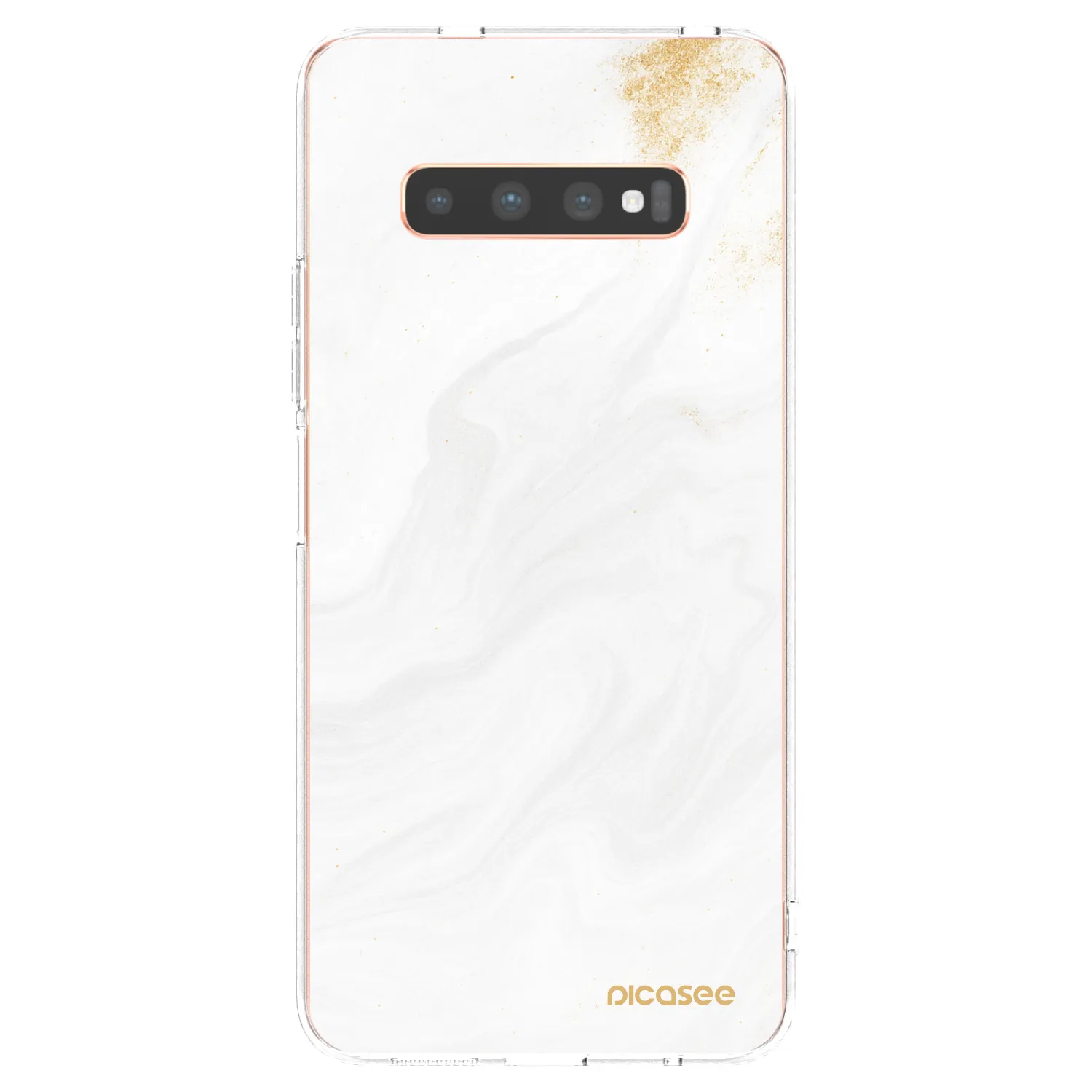 Picasee silikonový průhledný obal pro Samsung Galaxy S10 Plus G975 - Bílá