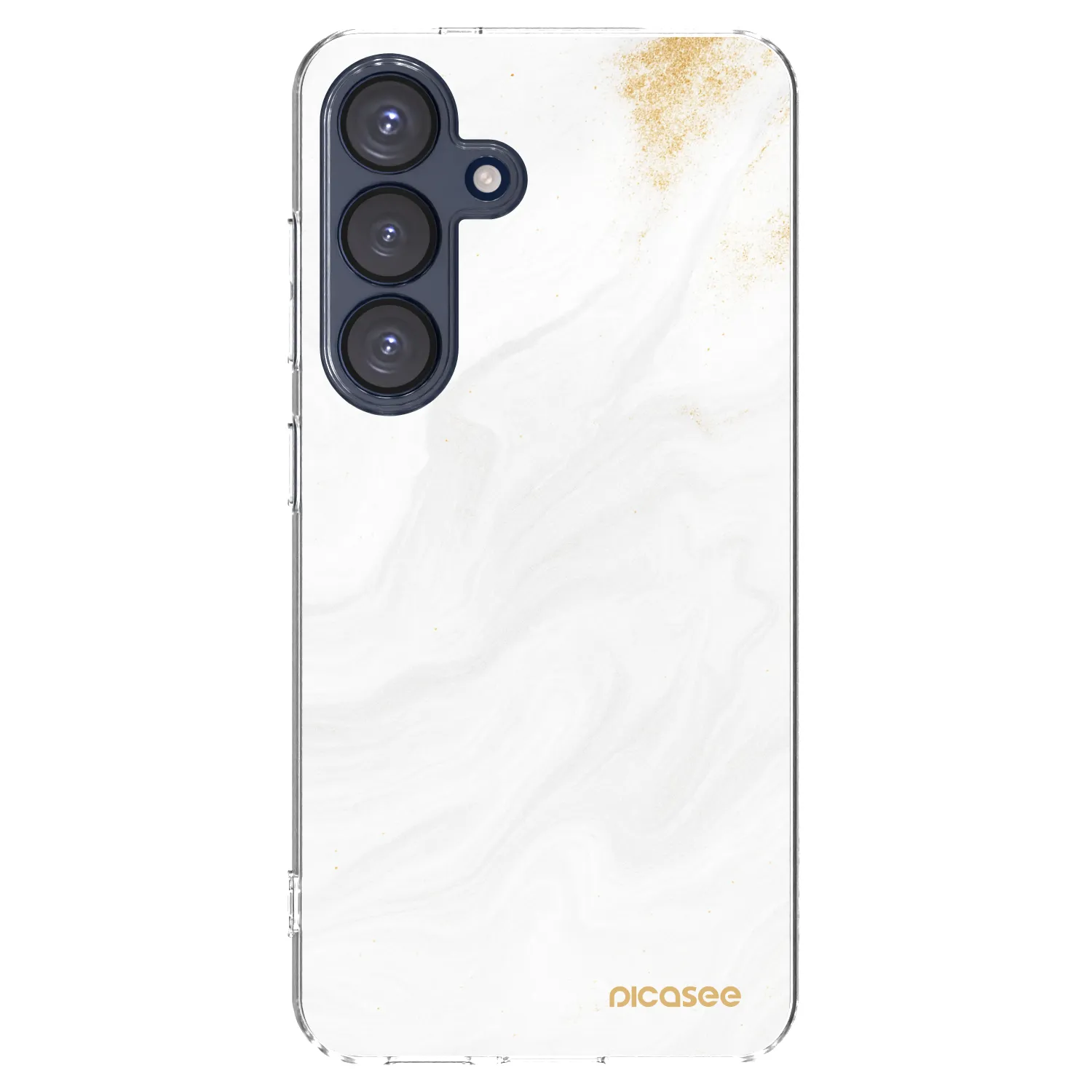 Picasee silikonový průhledný obal pro Samsung Galaxy S25 5G - Bílá