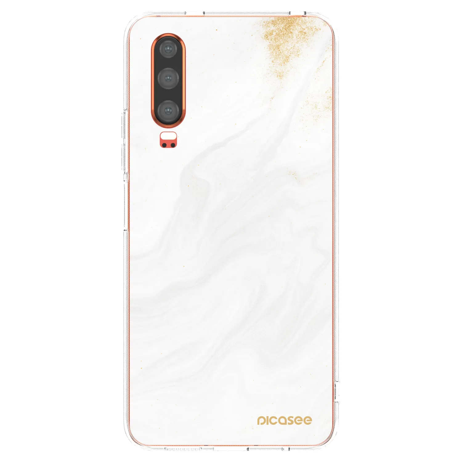 Picasee silikonový průhledný obal pro Huawei P30 - Bílá