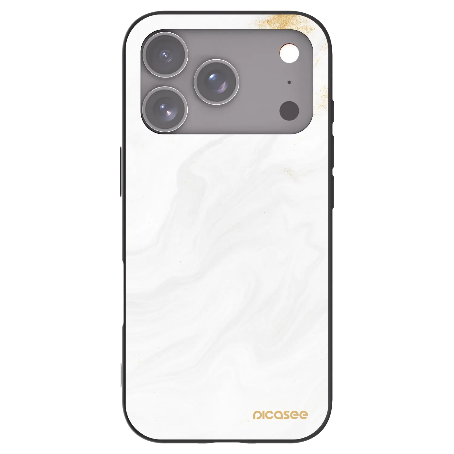 Picasee silikonový černý obal pro Apple iPhone 17 Pro - Bílá