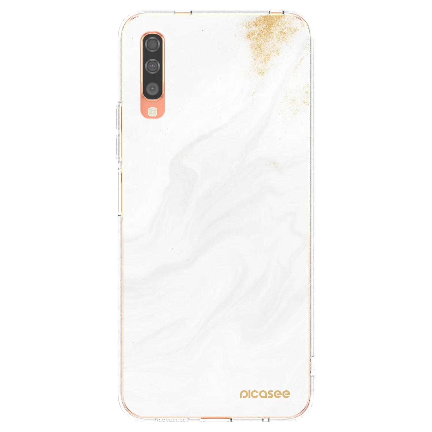 Picasee silikonový průhledný obal pro Samsung Galaxy A70 A705F - Bílá