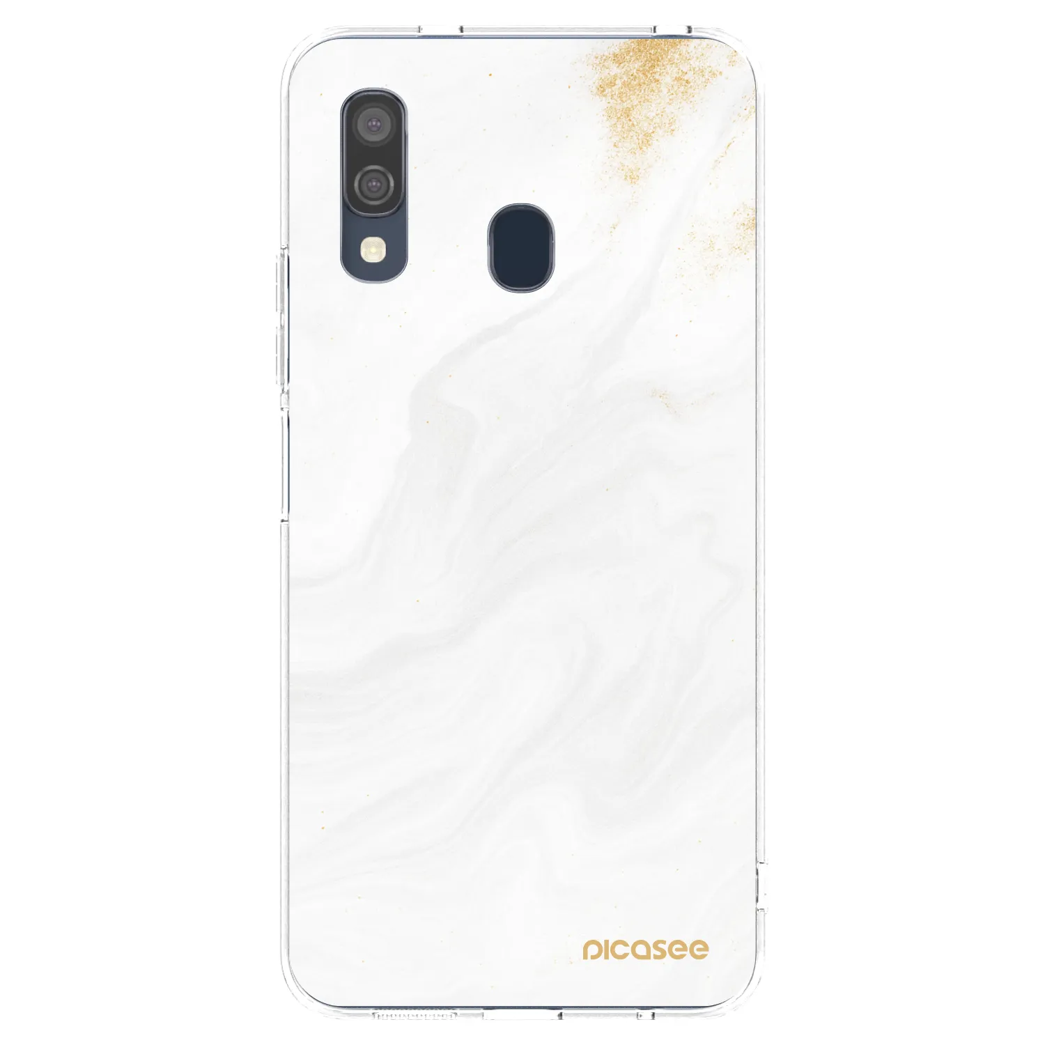 Picasee silikonový průhledný obal pro Samsung Galaxy A40 A405F - Bílá