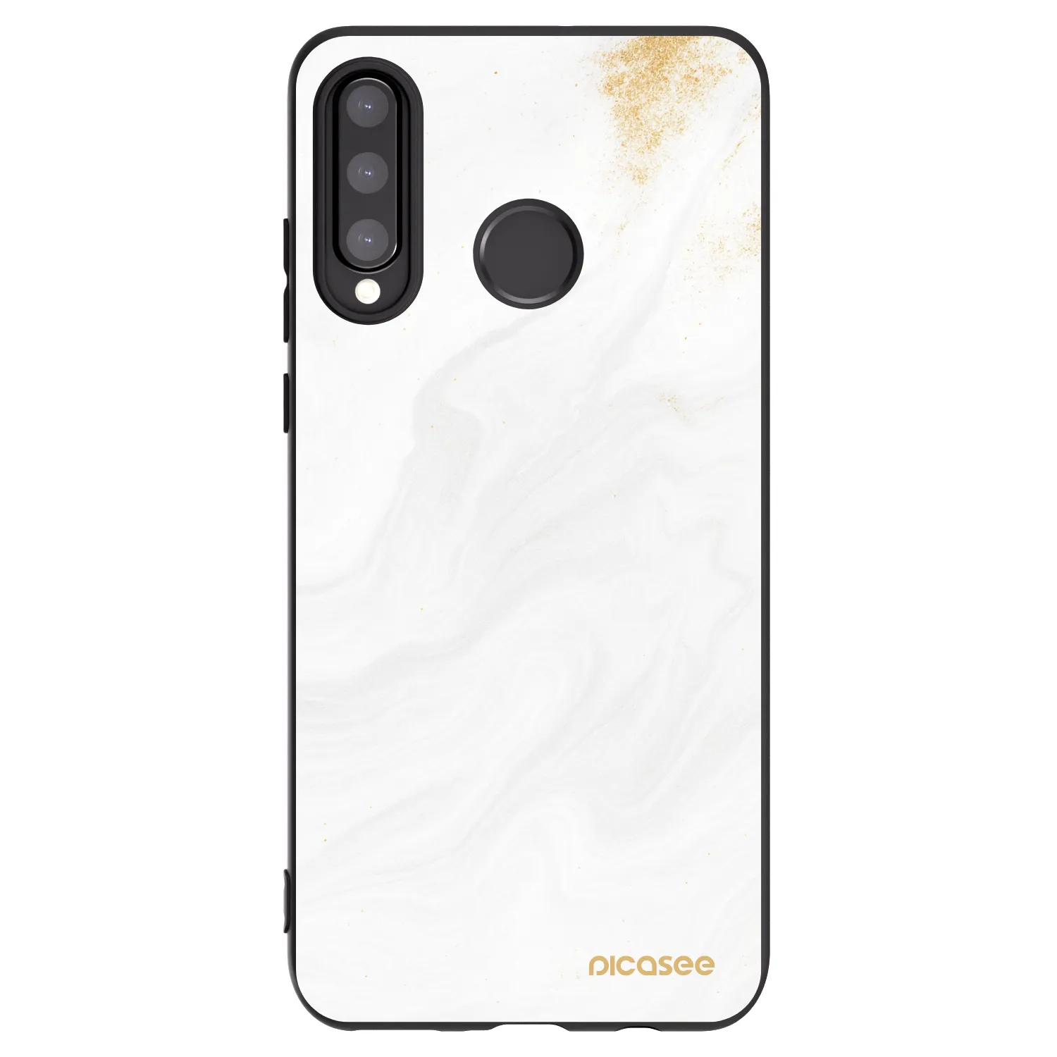 Picasee silikonový černý obal pro Huawei P30 Lite - Bílá