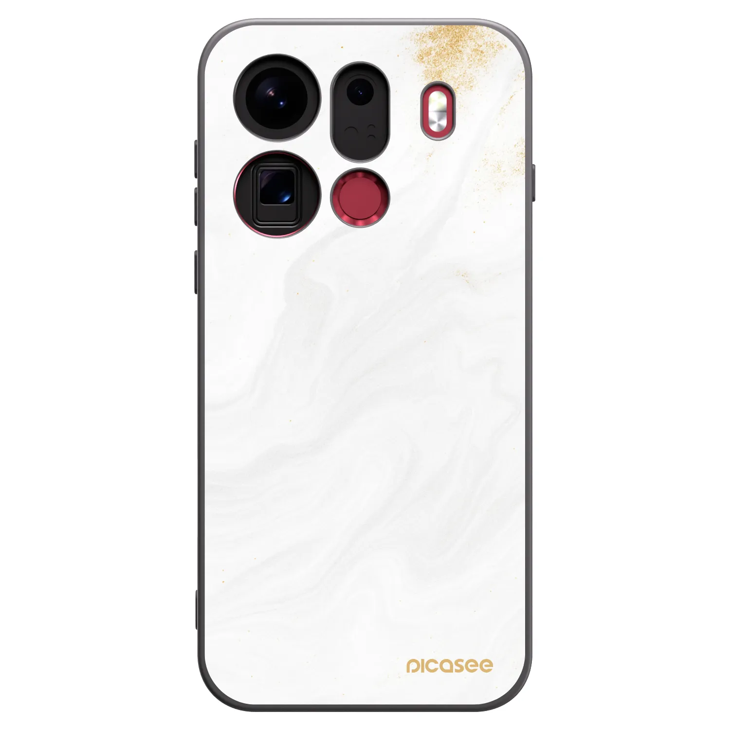 Picasee silikonový černý obal pro OPPO Find X9 Pro - Bílá