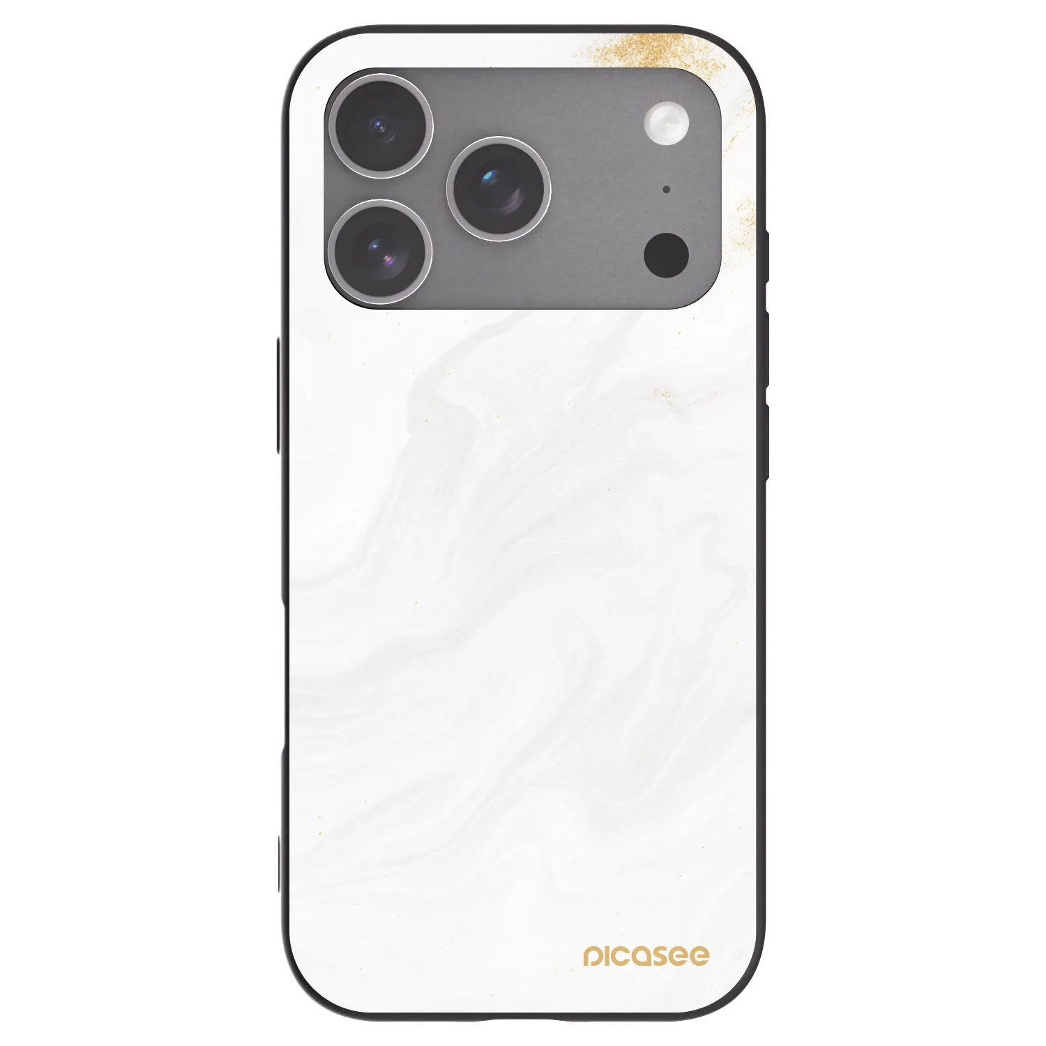 Picasee silikonový černý obal pro Apple iPhone 18 Pro - Bílá