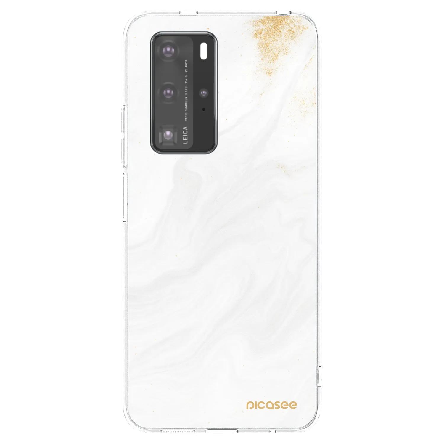 Picasee silikonový průhledný obal pro Huawei P40 Pro - Bílá