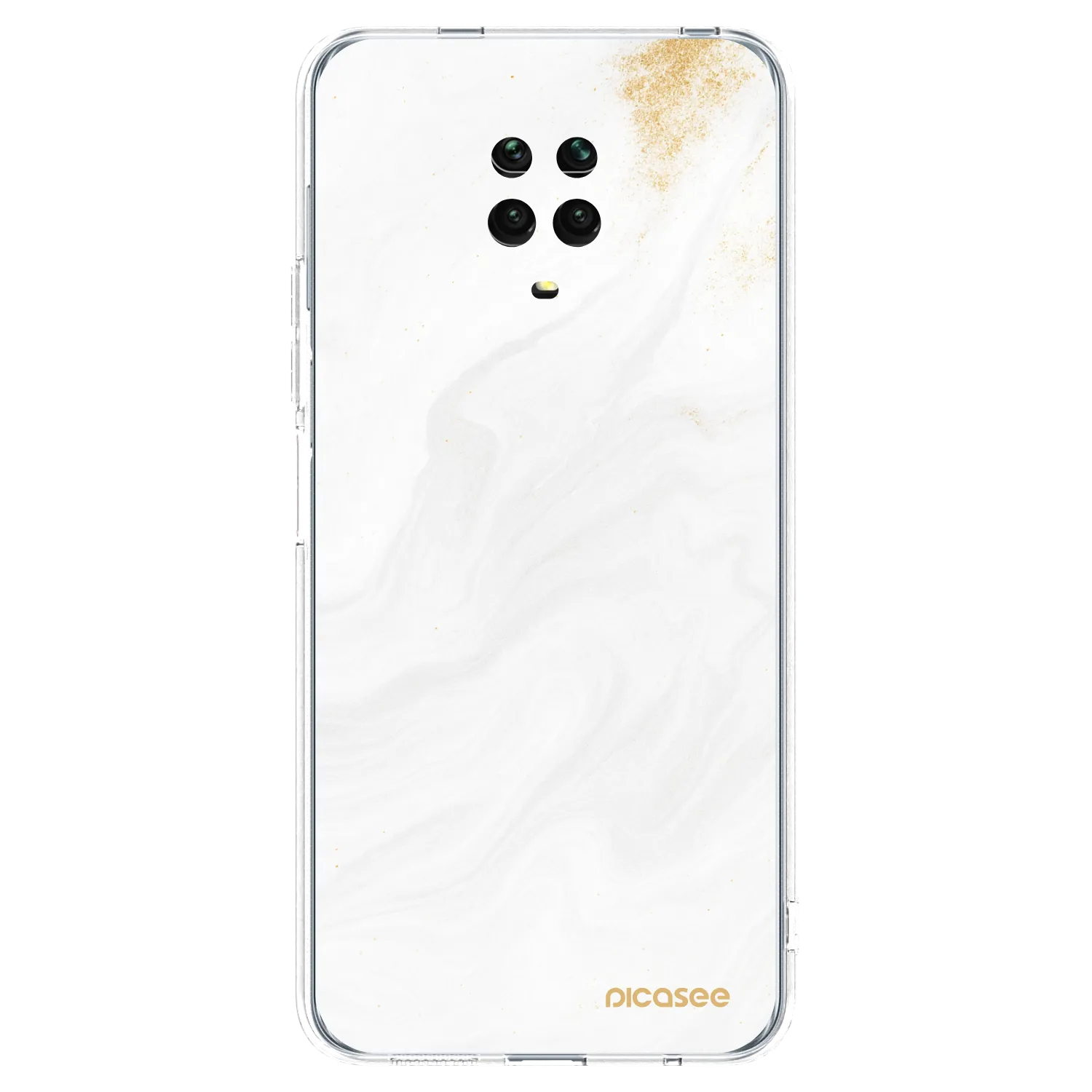 Picasee silikonový průhledný obal pro Xiaomi Redmi Note 9 Pro - Bílá