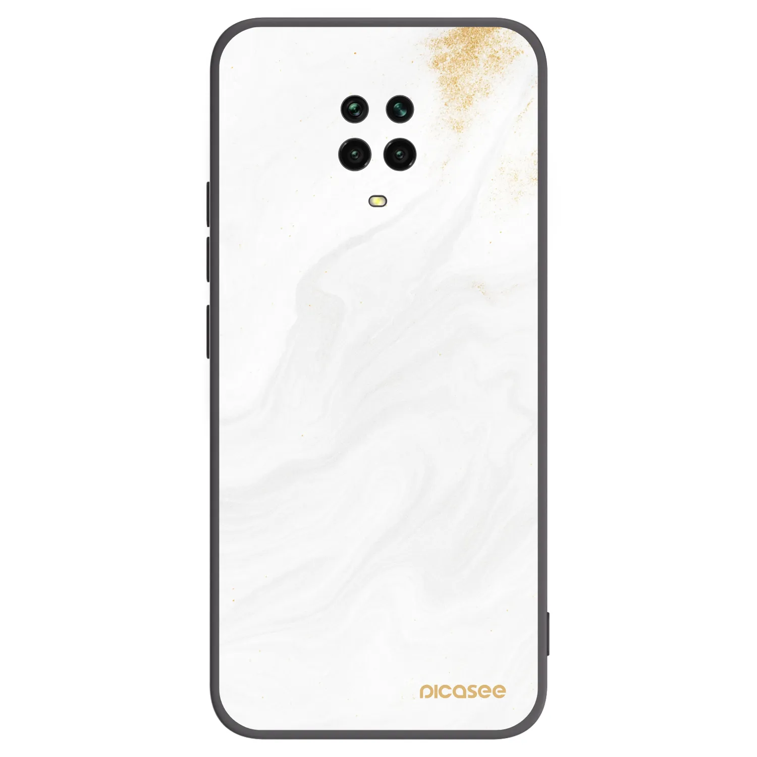 Picasee silikonový černý obal pro Xiaomi Redmi Note 9 Pro - Bílá