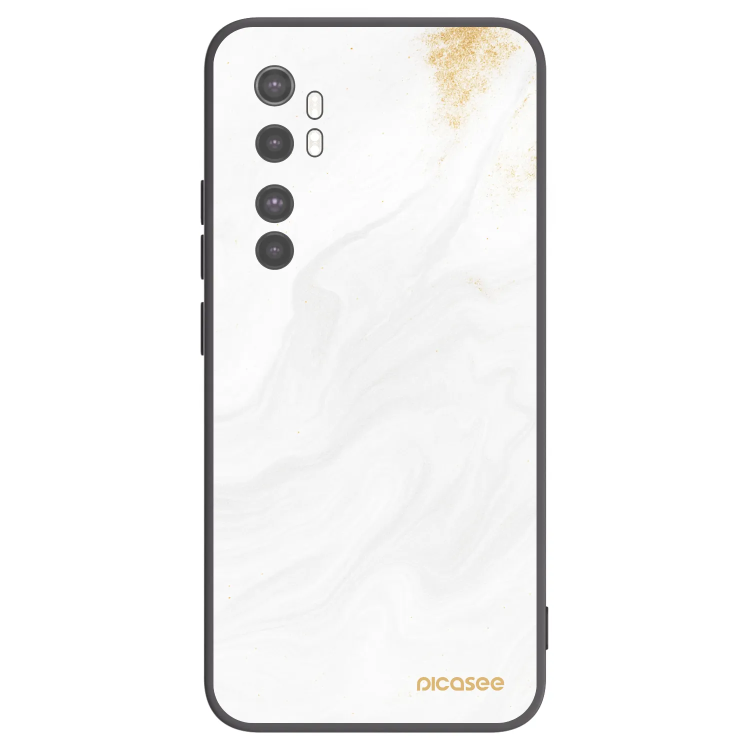Picasee silikonový černý obal pro Xiaomi Mi Note 10 Lite - Bílá