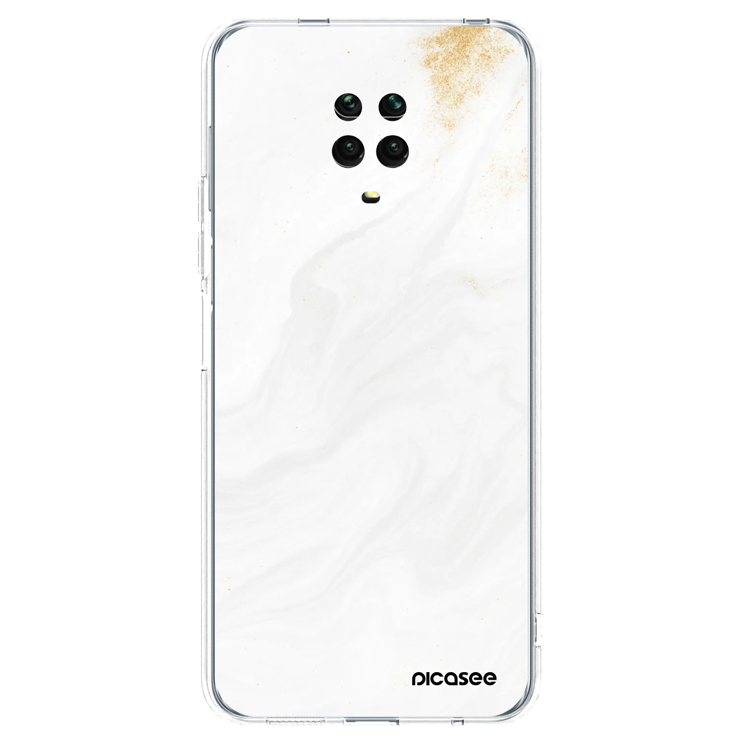 Picasee silikonový průhledný obal pro Xiaomi Redmi Note 9S - Bílá