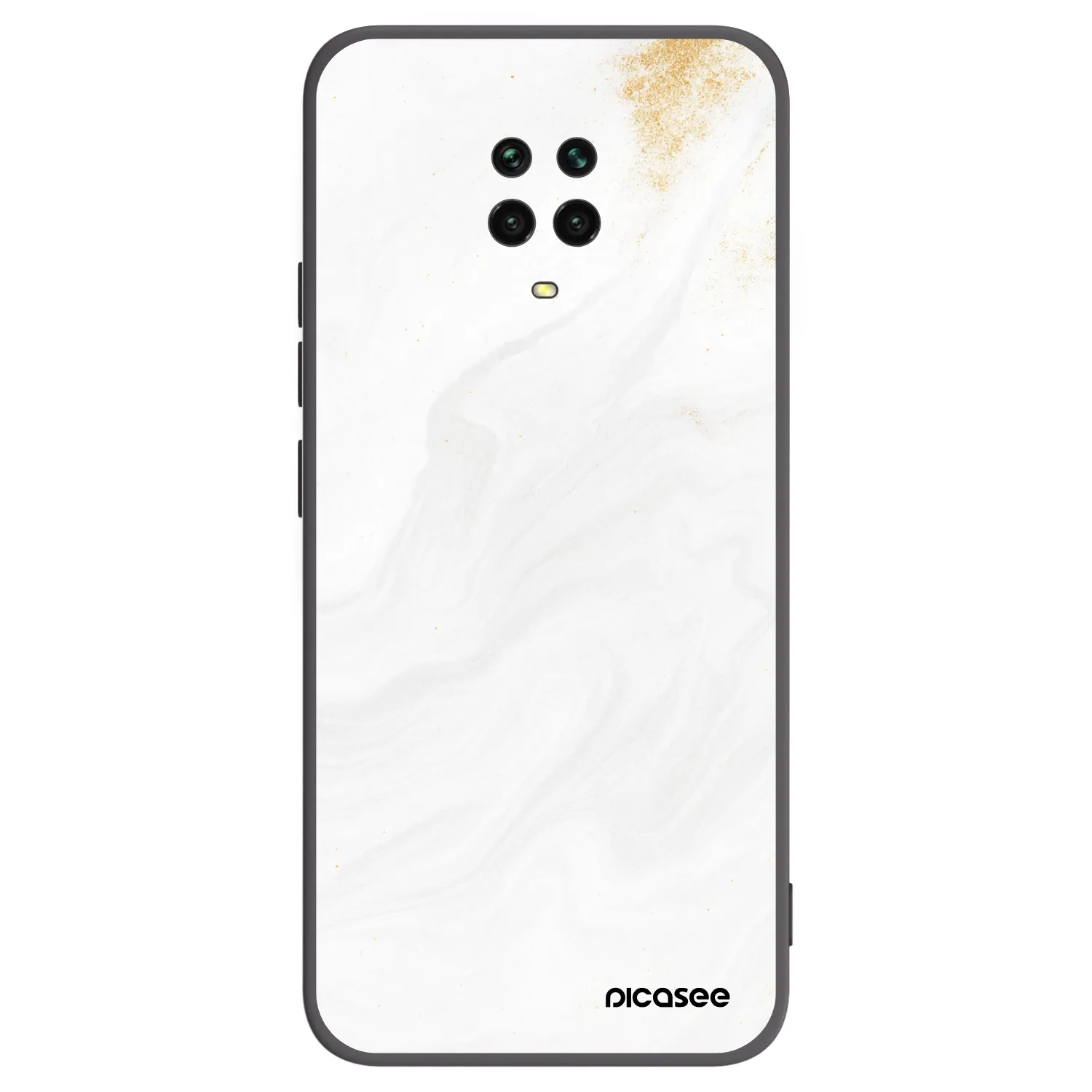 Picasee silikonový černý obal pro Xiaomi Redmi Note 9S - Bílá