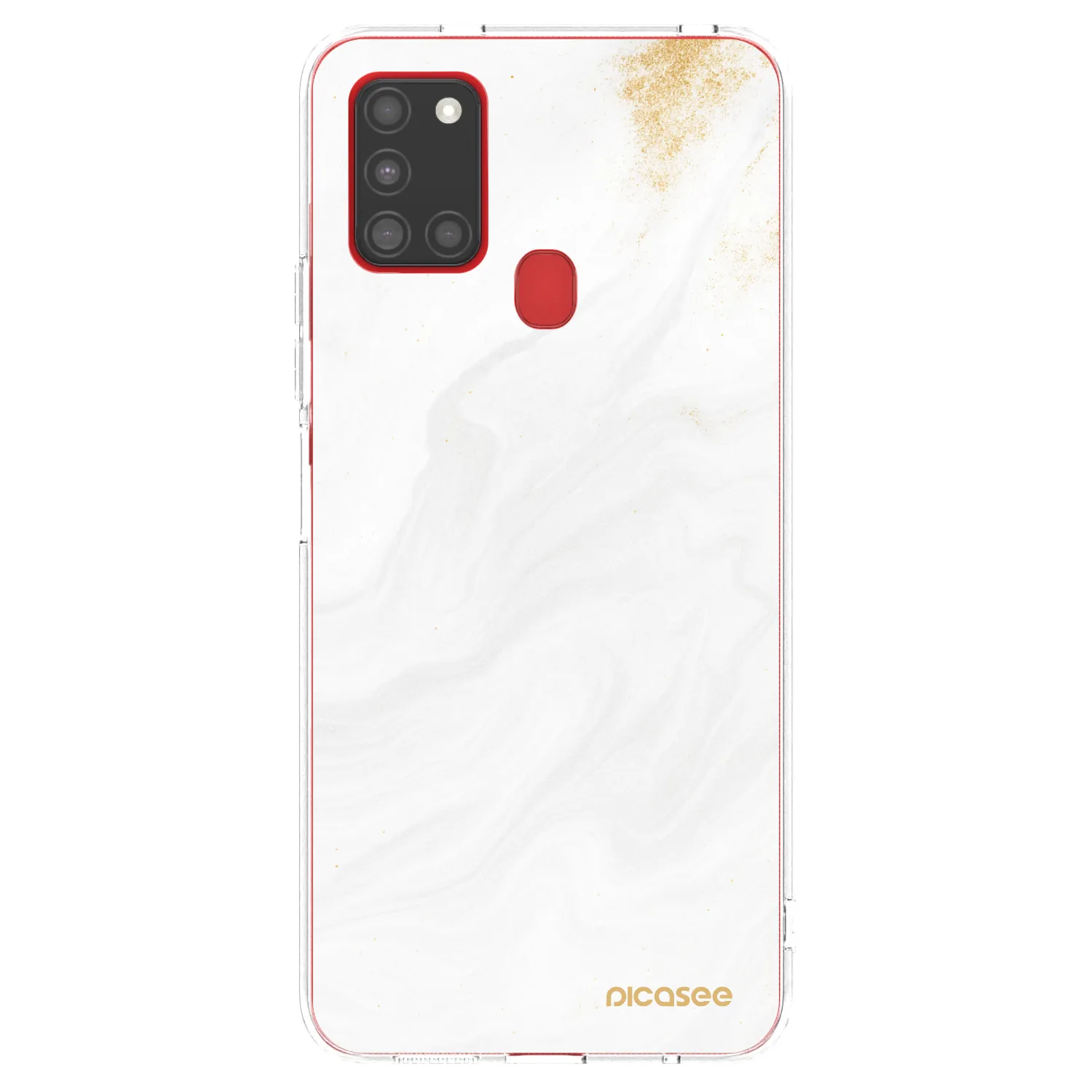 Picasee silikonový průhledný obal pro Samsung Galaxy A21s - Bílá