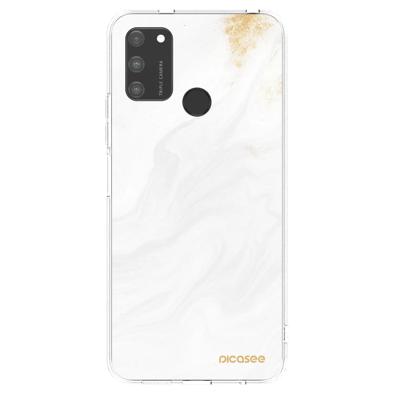 Picasee silikonový průhledný obal pro Honor 9A - Bílá
