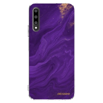 Picasee silikonový průhledný obal pro Honor 9X Pro - Fialová
