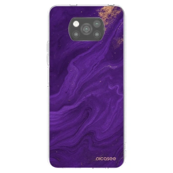 Picasee silikonový černý obal pro Xiaomi Poco X3 - Fialová