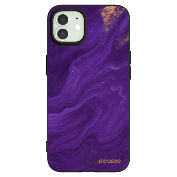 Picasee silikonový černý obal pro Apple iPhone 12 - Fialová